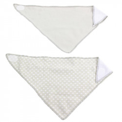 Grossiste. Bavoir bandana gris x 2