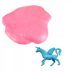 Grossiste. Pochette de pâte gluante avec un jouet licorne