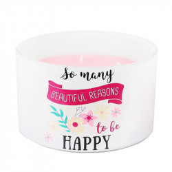 Bougie trois mèches flower