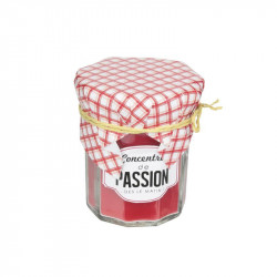 Grossiste. Bougie parfumée au design pot de confiture rouge