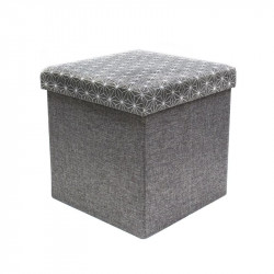 Grossiste et fournisseur. Coffre rangement pouf pliable gris