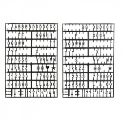 Grossiste. Tableau à messages noir avec 294 lettres et symboles