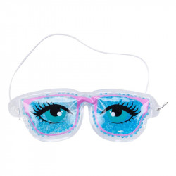 Grossiste. Masque relaxant pour yeux modèle « lunettes fun » bleu