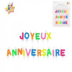 Grossiste. Bougie Joyeux anniversaire lettre x 18