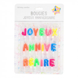 Grossiste. Bougie Joyeux anniversaire lettre x 18