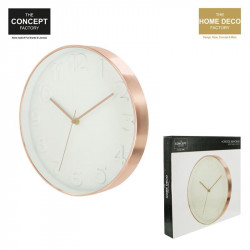 Grossiste et fournisseur. Horloge ronde 30.5 cm blanche cuivrée