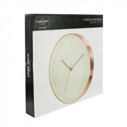 Grossiste et fournisseur. Horloge ronde 30.5 cm blanche cuivrée