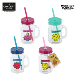 Mason jar mug with handle -...