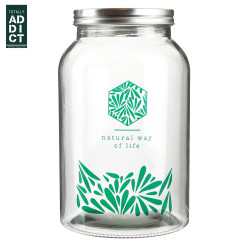 'Natural life' glass jar...