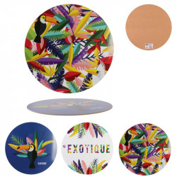 Exotic round placemat