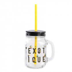 Grossiste et fournisseur. Mason jar exotique jaune de 45 cl.