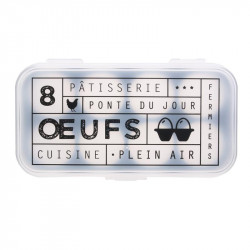 Grossiste. Boîte à œufs fantaisie x 8 gris