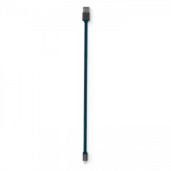 Grossiste. Câble Lightning MFI de 1m 2.4A So Seven - Bleu et Métal