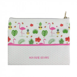 Grossiste pochette flamant rose.