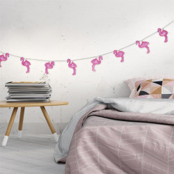 LED pink flamingo string