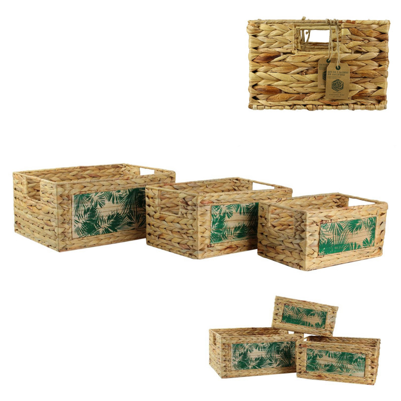 Grossiste bac en jacinthe incluant une plaque en bois x 3 Grossiste bac en jacinthe incluant une plaque en bois x 3