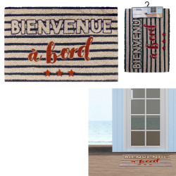 Grossiste paillasson " Bienvenue a bord" 40x60 cm