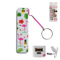 Grossiste Batterie de secours de 2600mAh spécial flamant rose