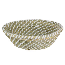 White seagrass basket