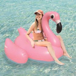 Grossiste. Bouée gonflable en forme de flamant rose XL