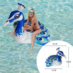 Inflatable peacock pool float