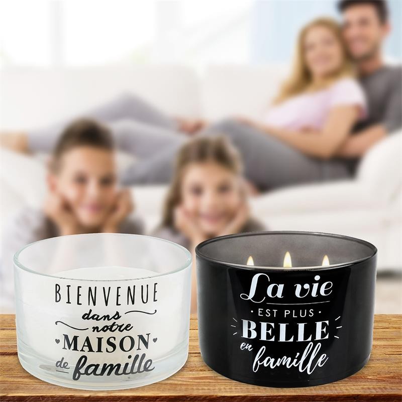 Grossiste et fournisseur. Bougies à 3 mèches famille