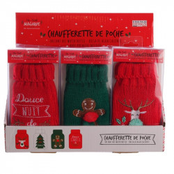 Grossiste et fournisseur. Chaufferette de poche de Noël avec pompon