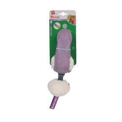 Grossiste Jouet en forme de lapin sonore avec pompom violet pour chien