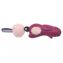 Grossiste Jouet en forme de lapin sonore avec pompon rose pour chien