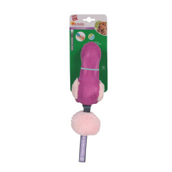 Grossiste Jouet en forme de lapin sonore avec pompon rose pour chien