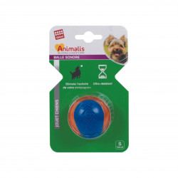 Grossiste balle sonore orange et bleue pour chien - taille S