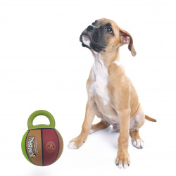 Grossiste Ballon de basket vert et marron avec poignée pour chien