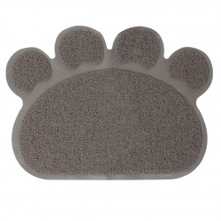 Grossiste tapis litière en PVC en forme de patte grise - 60x45cm