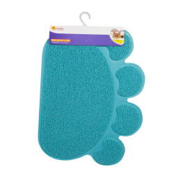 Grossiste tapis litière en PVC en forme de patte bleue - 60x45cm