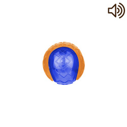 Grossiste balle sonore orange et bleue pour chien - taille S