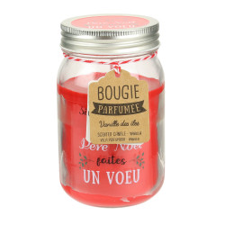 Grossiste bougie Mason jar "Un Noël magique" 7.3x12.7cm