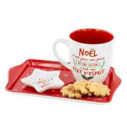 Coffret mug, plateau et coupelle de Noël