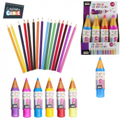 Grossiste et fournisseur. Boîte de 16 crayons de couleur en forme de crayon géant