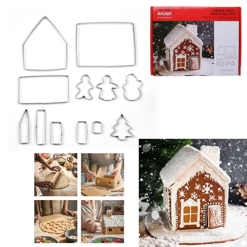 Kit Emporte-pièce Maison en Pain d'Epices - Emporte-pièce de Noël