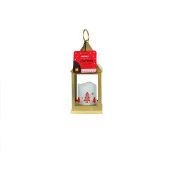 Grossiste lanterne à bougie LED dorée de Noël 24cm