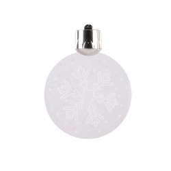 Grossiste décoration de Noël LED à suspendre en acrylique blanche et argentée