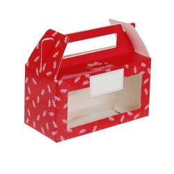 Grossiste boîte à biscuits et chocolats en papier spécial Noël rouge