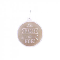 Grossiste boule de Noël LED beige