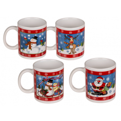 Grossiste mug avec motif de noël sur fond blanc