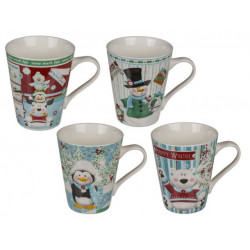 Grossiste mug avec motif de noël sur fond blanc new bone