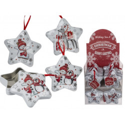 Grossiste boîte en métal forme étoile de noël à suspendre