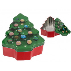 Grossiste boîte en métal forme sapin de noël