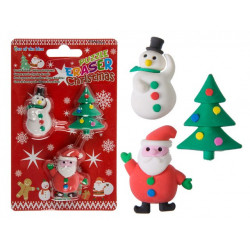Grossiste gomme puzzle de noël 4 cm